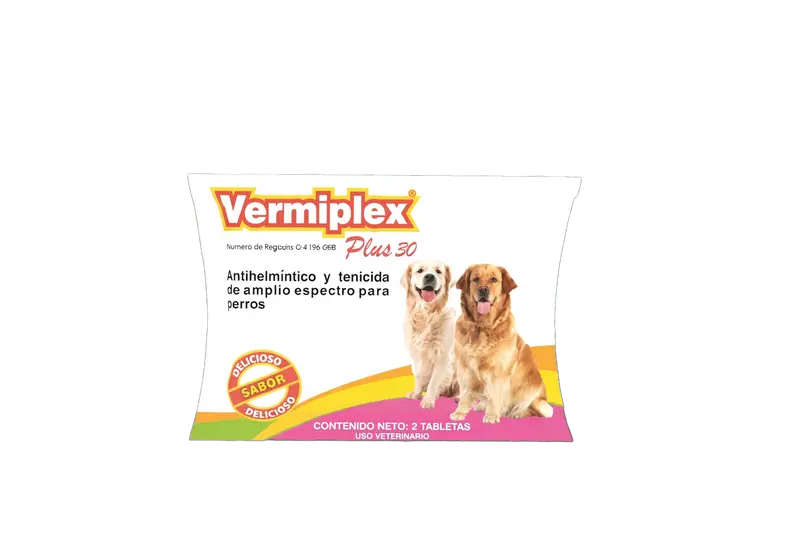 Vermiplex Plus 30 kg cartera con 2 Tabletas