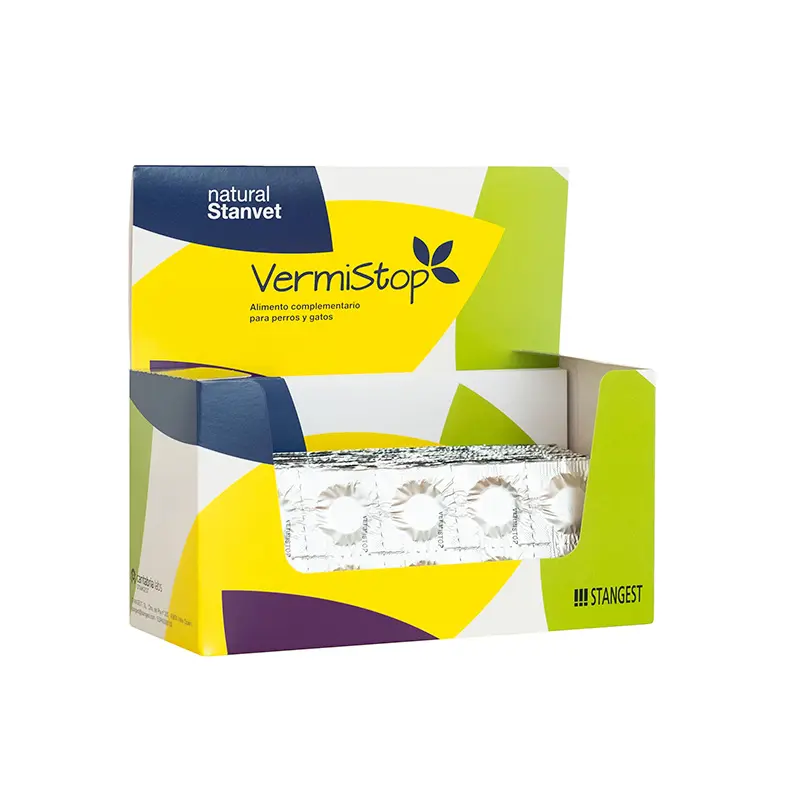 Vermistop 120 Comprimidos – Barrera Intestinal Natural para Perros y Gatos