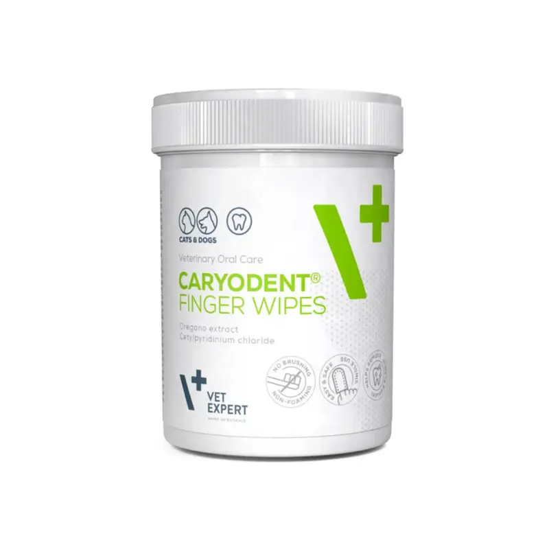 Vet Expert Caryodent Finger Wipes 50 Unidades