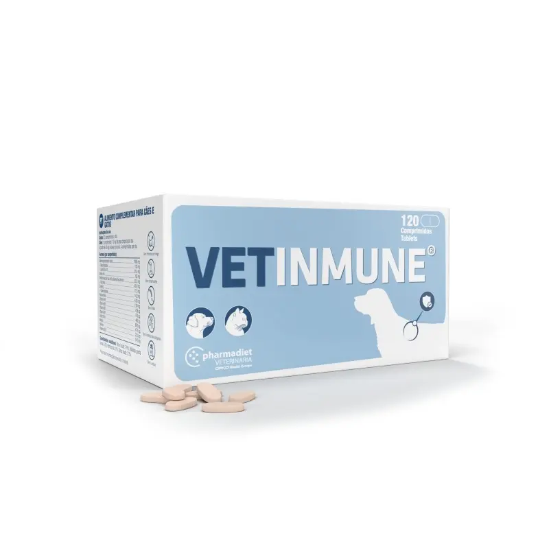 Vetinmune 120 Comprimidos – Inmunoestimulante para Perros y Gatos