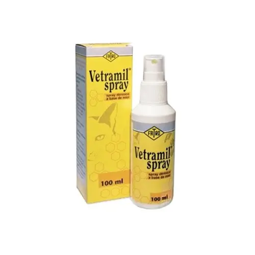 Vetramil Spray | Aerosol Dérmico con Miel para Perros, Gatos y Caballos 100 ml