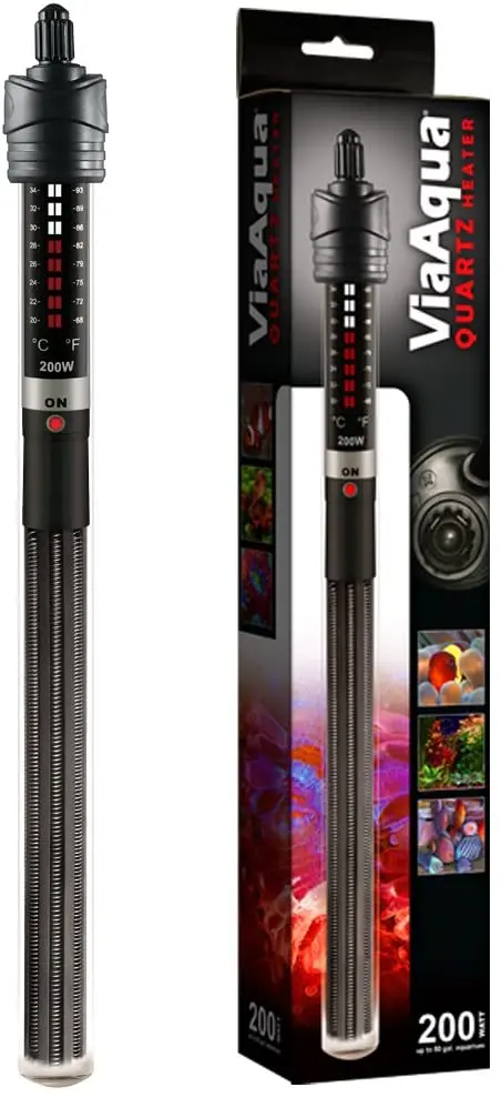 viaaqua 200-watt vidrio de cuarzo calentador sumergible con integrado Termostato