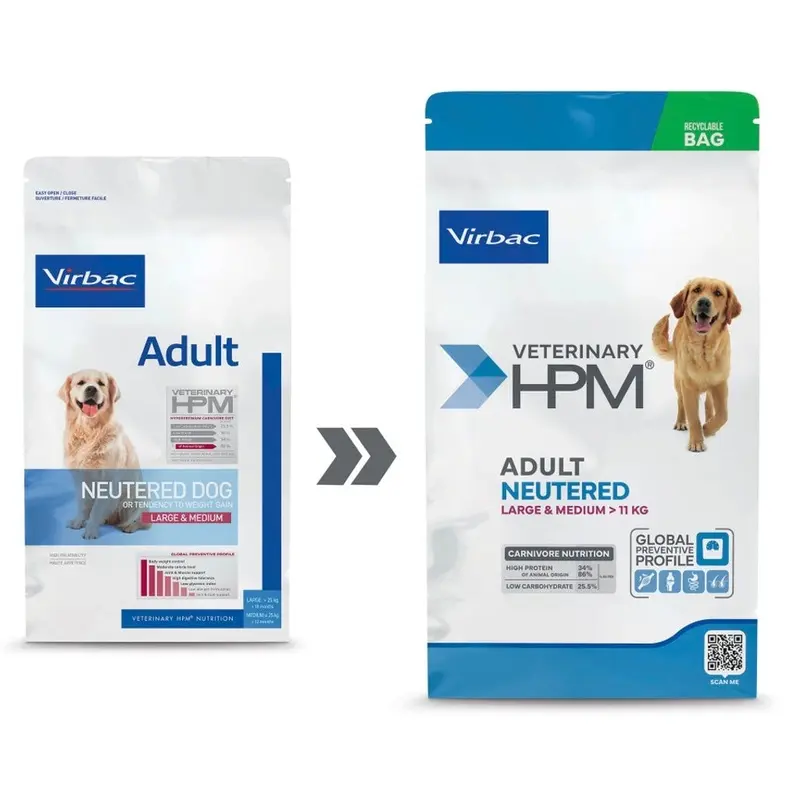 Virbac Hpm perro neutered large & medium