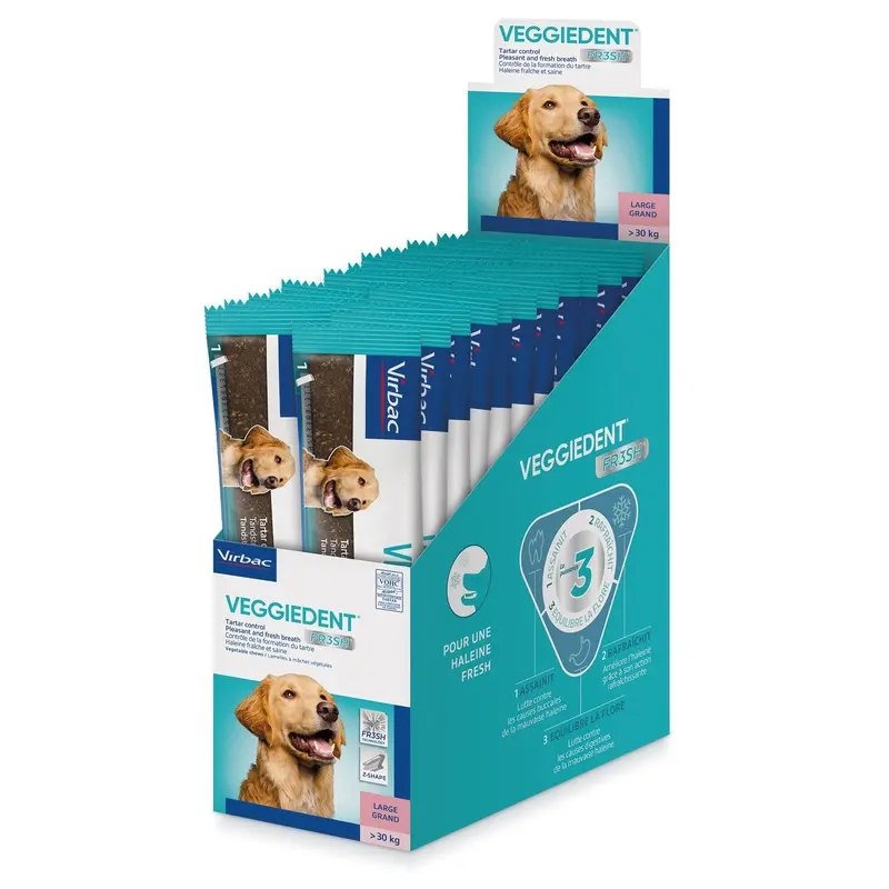Virbac Veggiedent FR3SH L (+de 30 kg) 15 Láminas