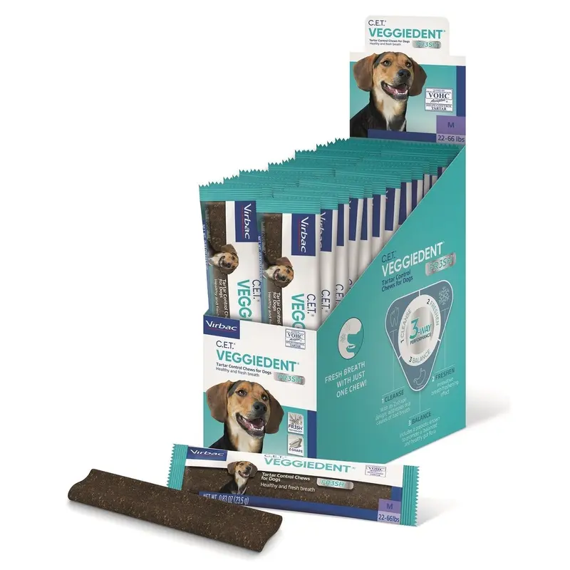 Virbac Veggiedent FR3SH M (10-30 kg) 15 Láminas