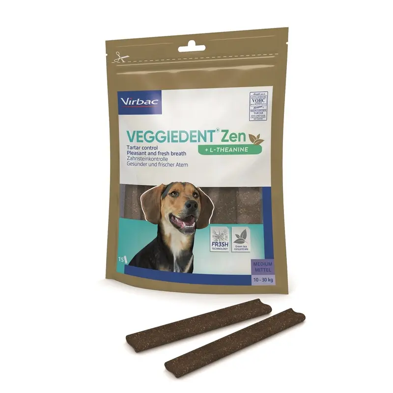 Virbac Veggiedent Zen M (10-30 kg) 15 Láminas