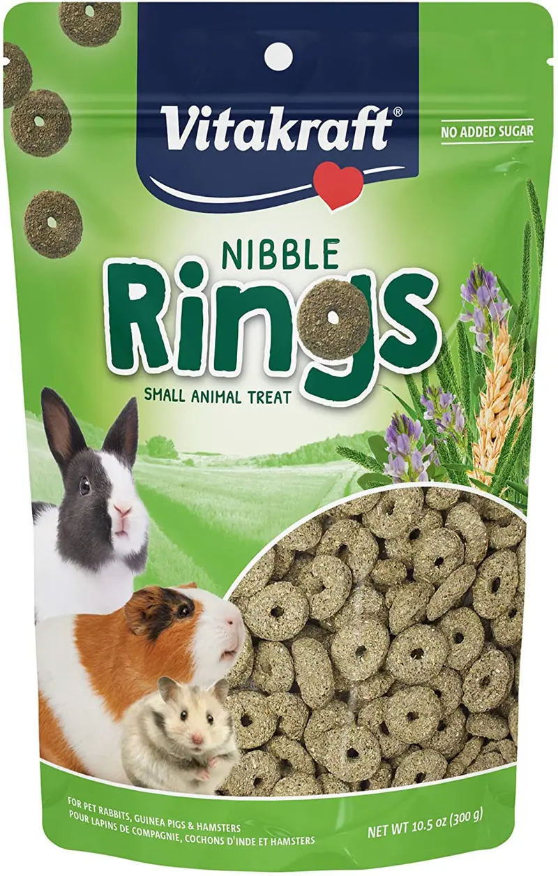 Vitakraft – Anillos para conejos, cobayas, hámsteres y otras mascotas pequeñas, 10.6 onzas, 11, -
