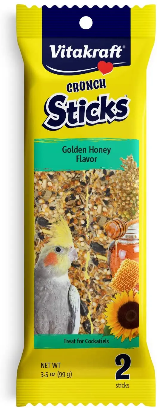 Vitakraft Cockatiel – Palillos de tratamiento – miel dorada – 3,5 oz