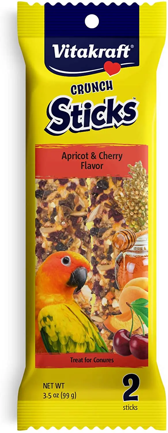 Vitakraft Conure – Palillos de árbol – Apricot y cerezo – 3,5 oz