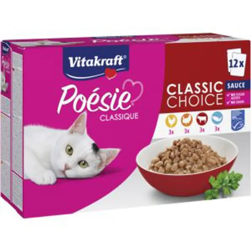 Vitakraft Gato Poesie Classic Salsa sobre (12x85gr)
