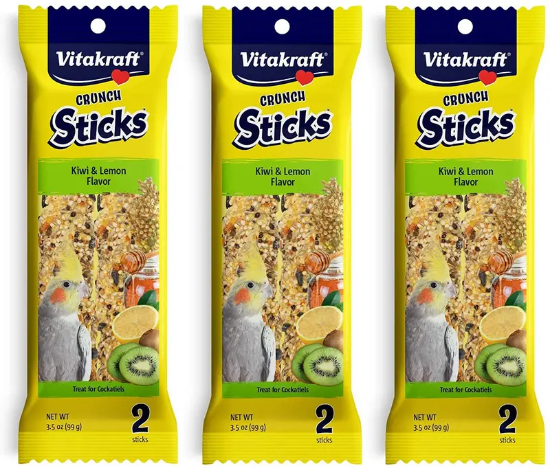 Vitakraft - Lote de 3 varillas de kiwi y limón para cócteles, 2 varillas cada una