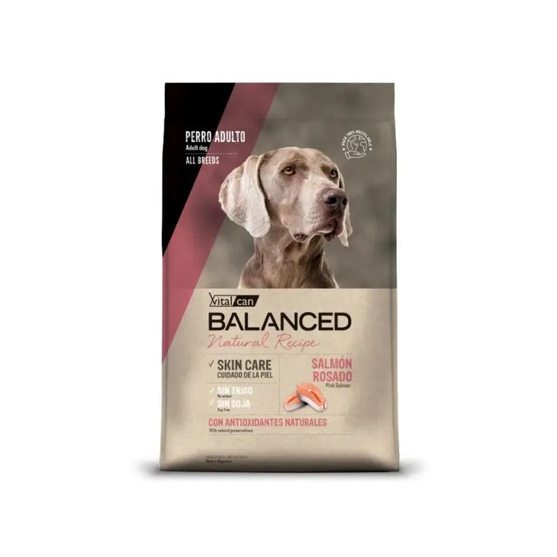 Vitalcan Balanced Natural Recipe Perro Adulto - Salmon Rosado