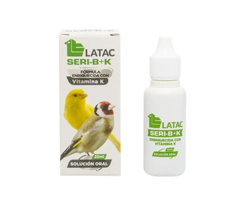 Vitaminas Seri B+K de Latac para Pájaros