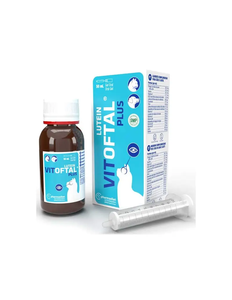 Vitoftal Lutein Plus Gel 50 ml – Protección Ocular para Perros y Gatos