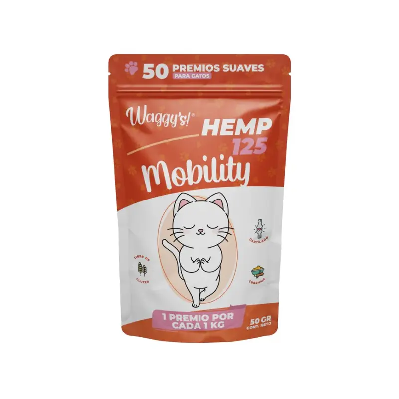 Waggys Cbd Mobility Gatos Hemp 125Mg 50 Premios