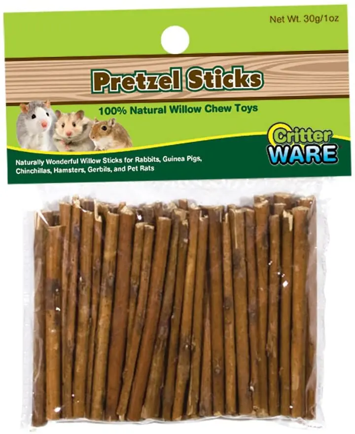 Ware Willow Pretzel Critters Sticks Pequeño Pet Chew, Tonos café