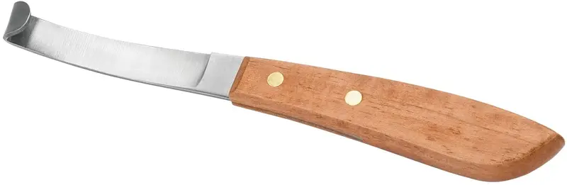 Weaver - Cuchillo de piel para zurdos con mango de madera, color marrón