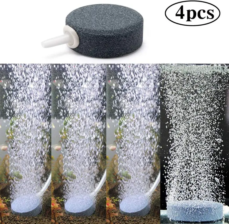 Wenshall - Piedras de aire redondas pequeñas para acuarios, difusor de oxígeno, tanque de peces, para acuarios, hidroponía, piedra de oxígeno 4/8 piezas