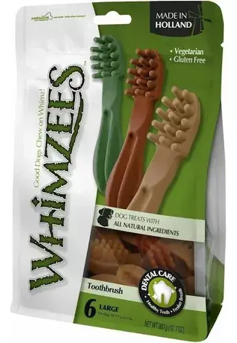 Whimzees Premios Para Perro De 18-27 Kg Figura Cepillos 6 Pzas
