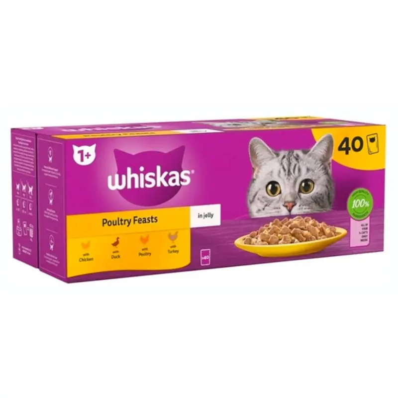 Whiskas Megapack Ave Gelatina 40x85gr