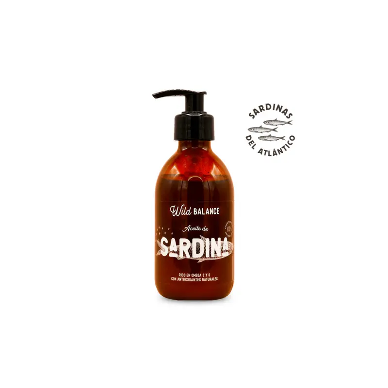 WILD BALANCE Aceite natural de Sardina 250 ml para perros y gatos
