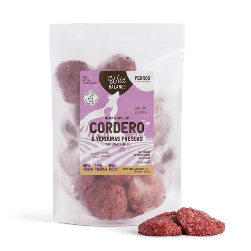 WILD BALANCE Menú BARF Cordero con Verduras Frescas para perros