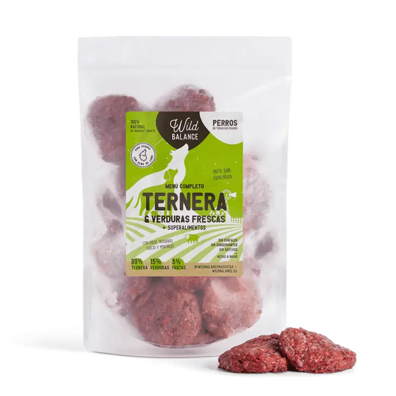 WILD BALANCE Menú BARF Ternera con Verduras Frescas para perros
