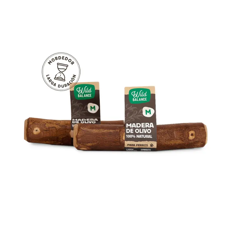 WILD BALANCE Mordedor Palo Madera de Olivo para perros