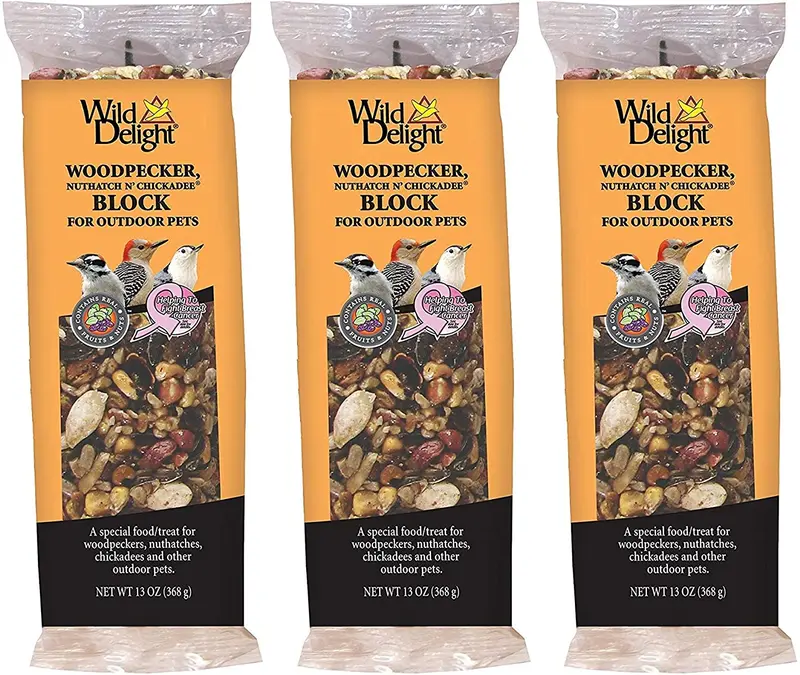 Wild Delight carpintero, nuthatch N Chickadee bloque