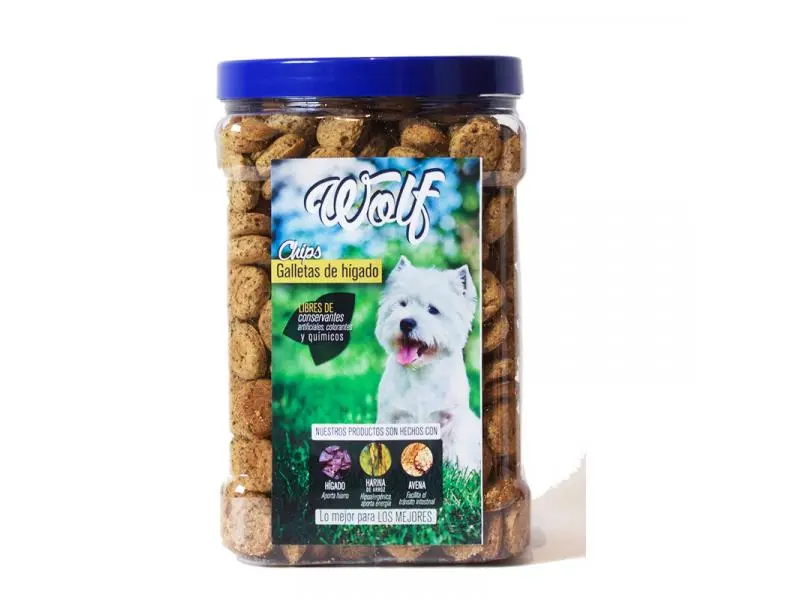 Wolf Chips Snacks Naturales De Hígado 1250 Gr
