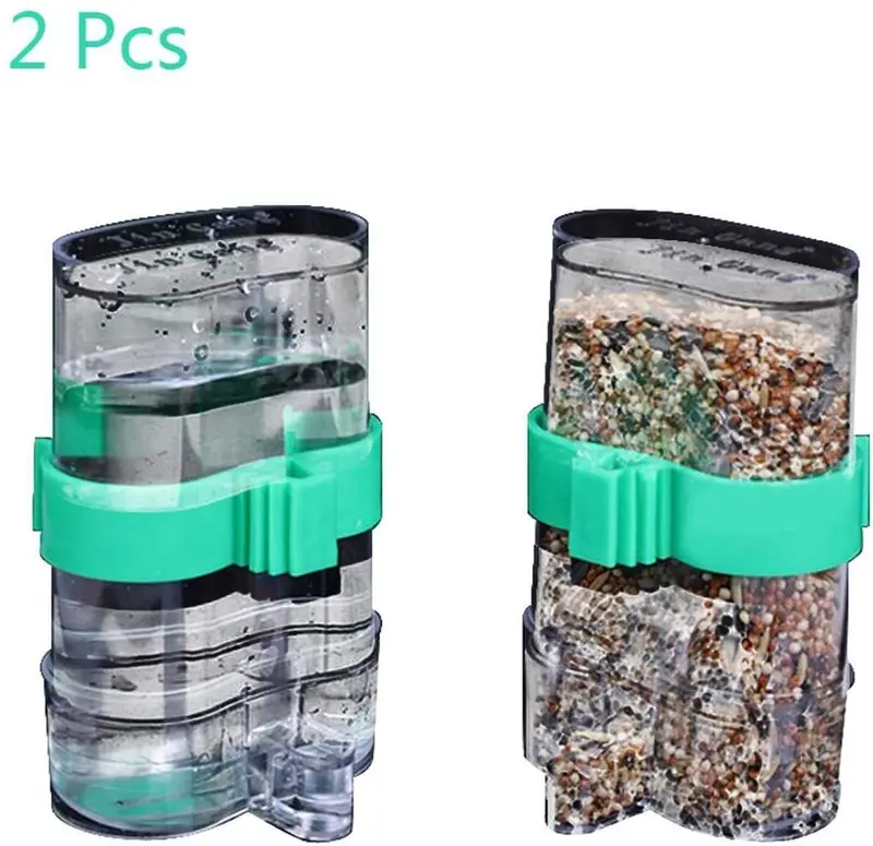 Wpmlady - 2 dispensadores automáticos de agua para pájaros, dispensador de alimentos para pájaros, dispensador de agua para pájaros, 2 PCs