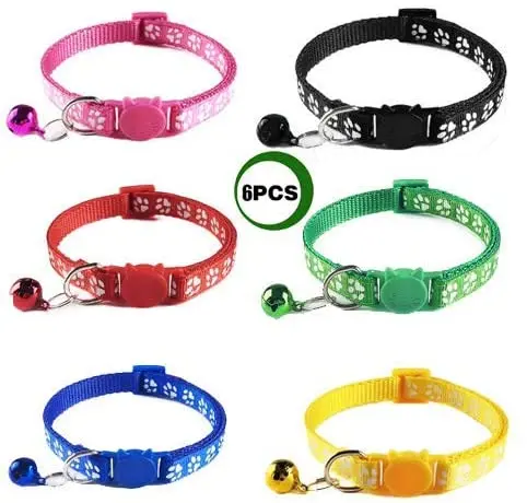 Yasma - Collar y campana para gato con hebilla de liberación rápida de seguridad, adecuada y ajustable