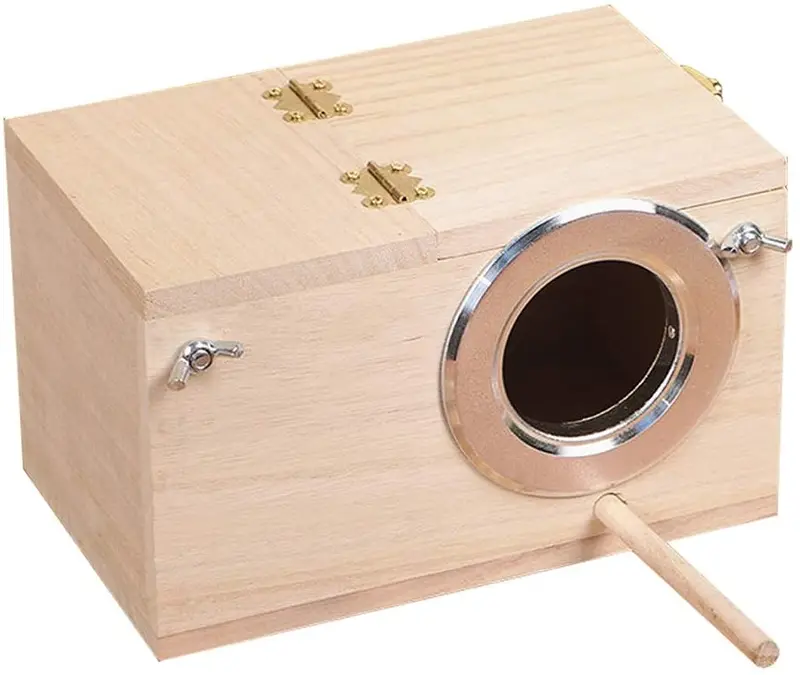 YJJKJ - Caja de madera para periquitos y cacatúas
