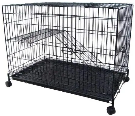 YML 2 Level Black Small Animal Cage