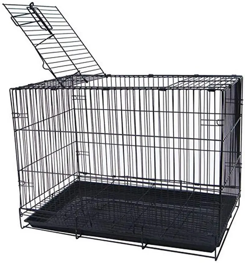 yml 20-Inch Animal Pequeño Con Orificio Alambre inferior rallar y negro bandeja de plástico, color blanco