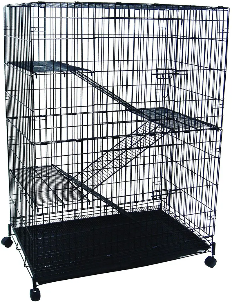 YML 4 Level Black Small Animal Cage