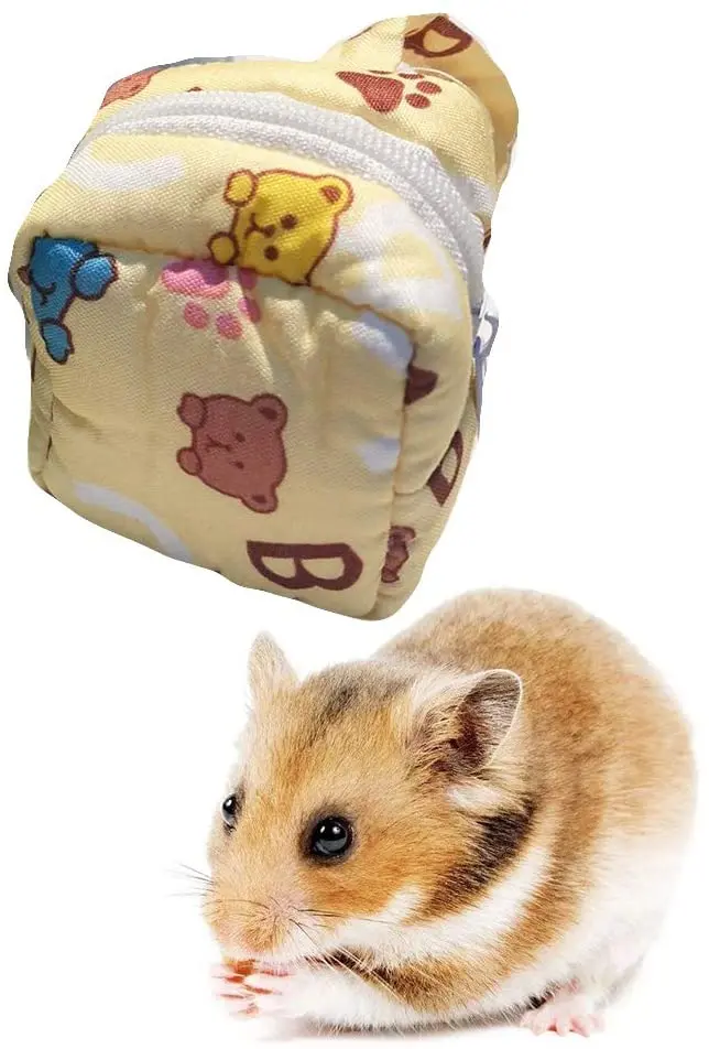 Yu-Xiang - Mochila de algodón con diseño de hámster para mascotas, para loro al aire libre, para pequeños animales