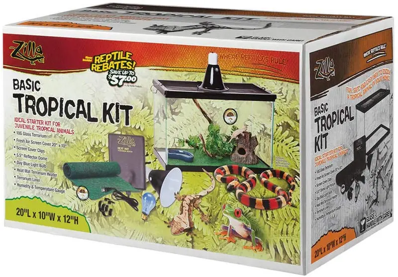 Zilla 01313 10-Gallon Basic Tropical Kit, 25,4 cm) by 20-Inch by 12-Inch
