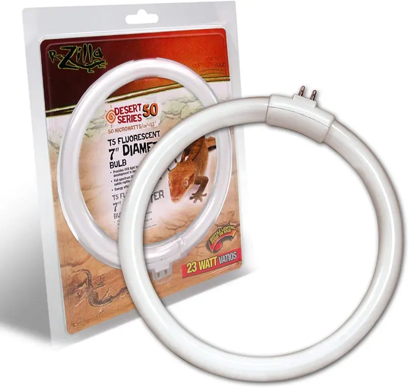 Zilla 11486 7-Inch circular Desierto 50 UVB foco fluorescente, 23-watt