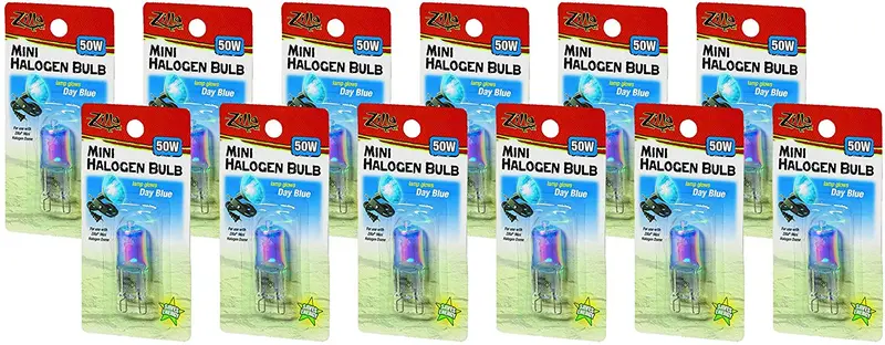 Zilla 12 unidades de mini bombillas halógenas de 50 W, color azul