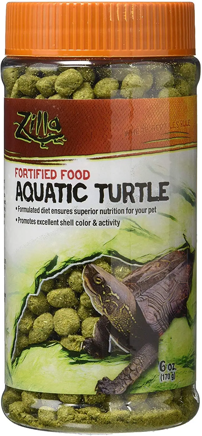 Zilla Alimentos de reptil tortuga Fortificados Acuáticos, 6-Ounce, 6 onza, Beige