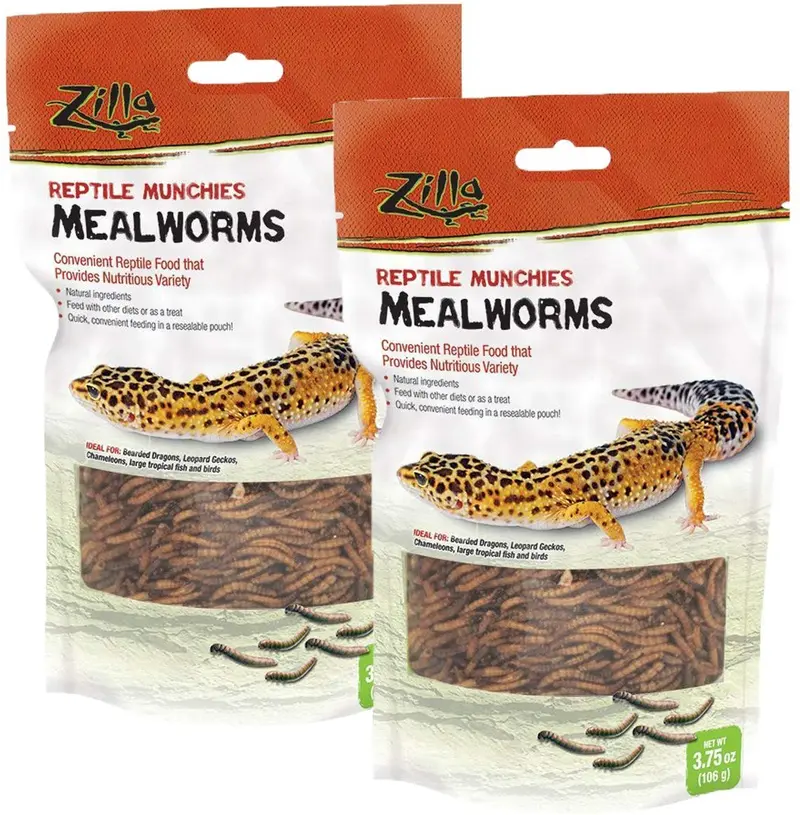 Zilla Reptil Alimentos Munchies Mealworm, 3.75-ounce