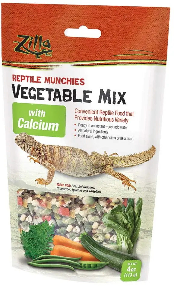 Zilla Reptile Munchies para mascotas, 4 onzas con calcio