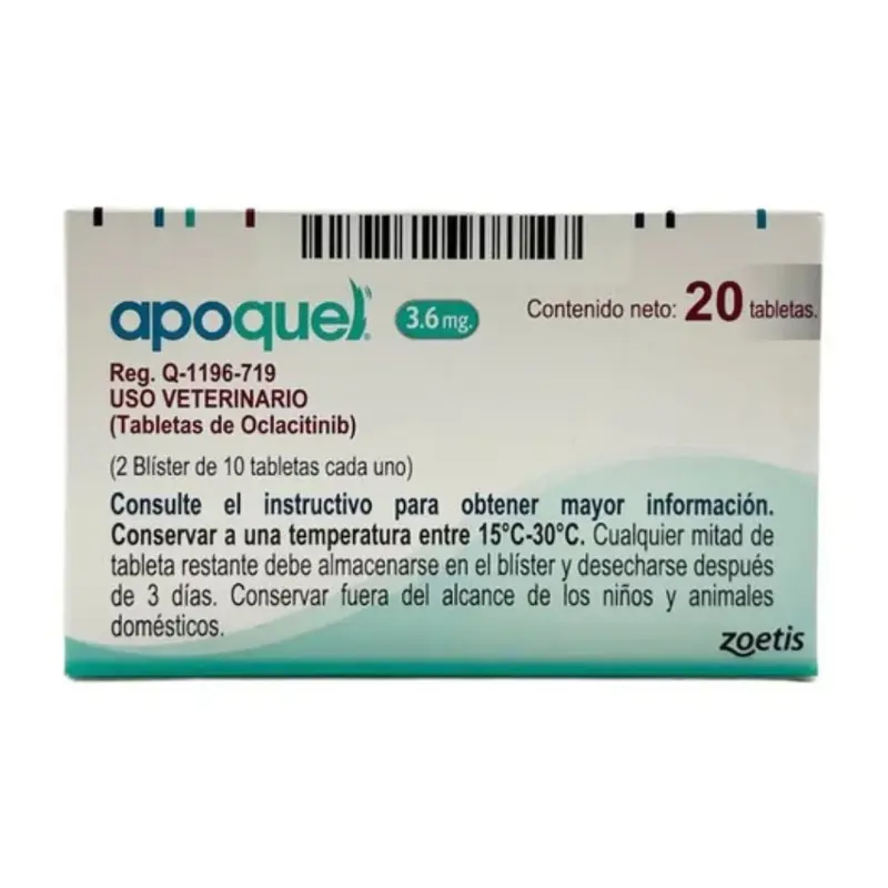 Zoetis Apoquel 3.6Mg Caja 20 Tab