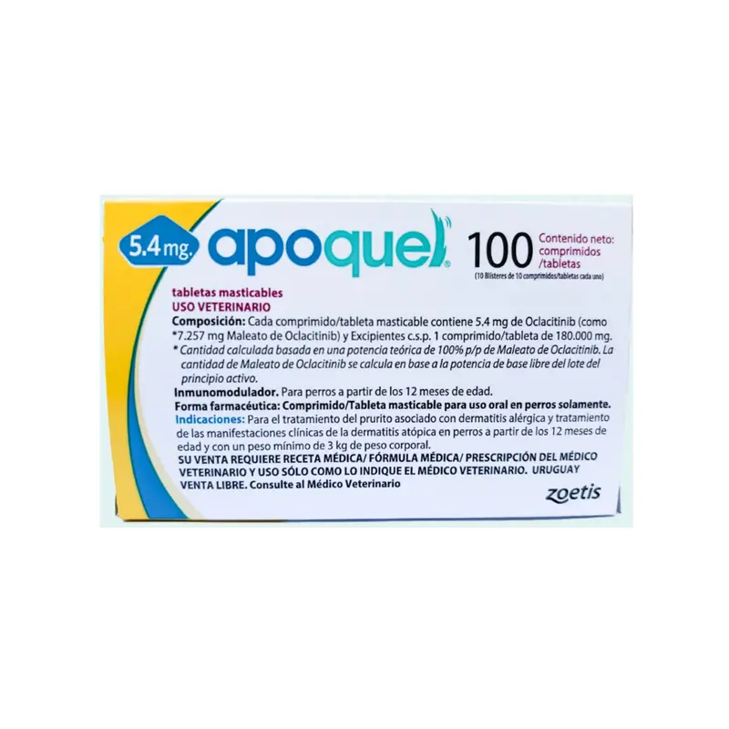 Zoetis Apoquel Masticable 5.4 Mg Caja 100 Tab