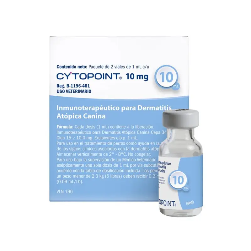 Zoetis Cytopoint 10 Mg 2 Viales De 1 Ml C/U