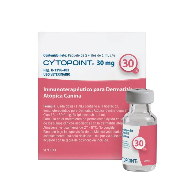 Zoetis Cytopoint 30 Mg 2 Viales 1 Ml C/U