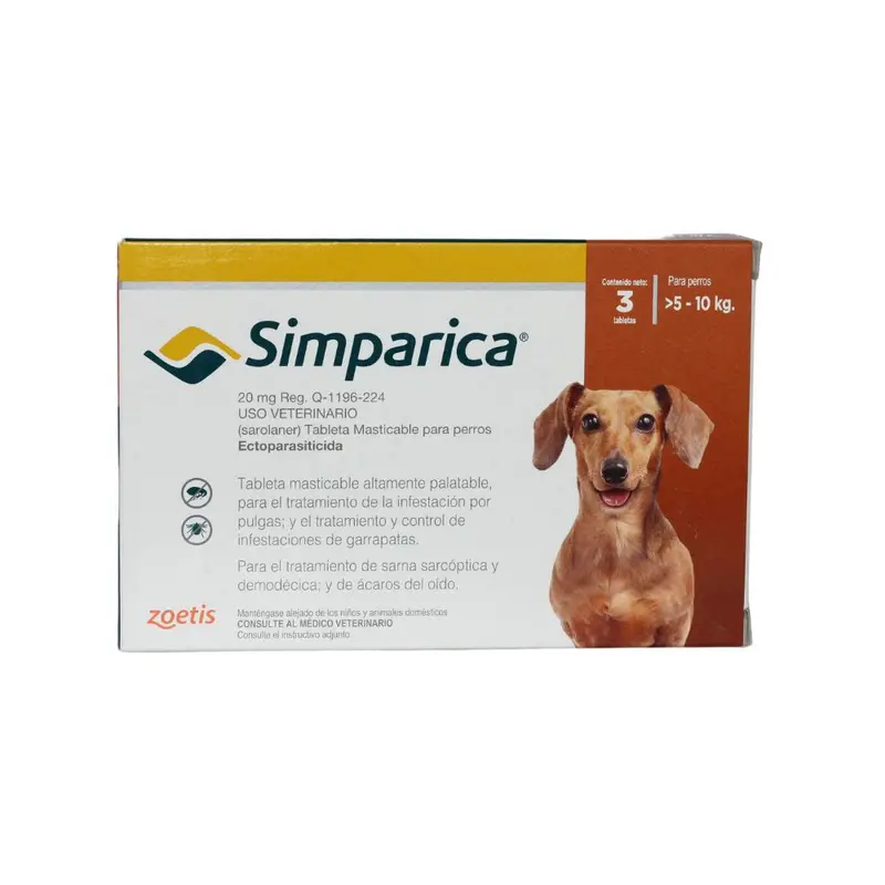 Zoetis Simparica 20 Mg  >5 - 10 Kg 3 Tab