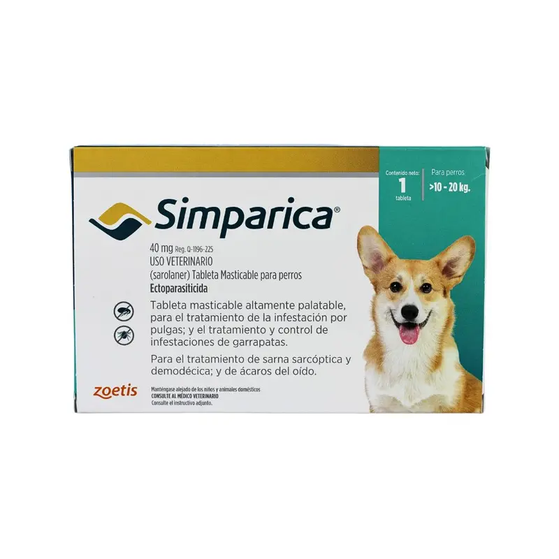 Zoetis Simparica 40 Mg 10-20 Kg 1 Tab.