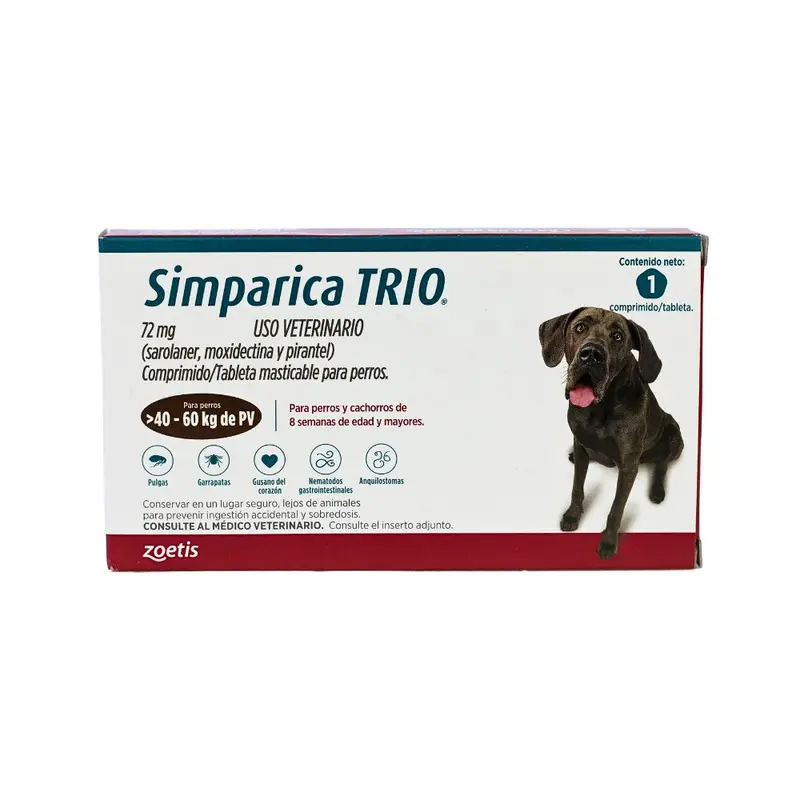 Zoetis Simparica Trio 72Mg 40-60 Kg 1 Tab